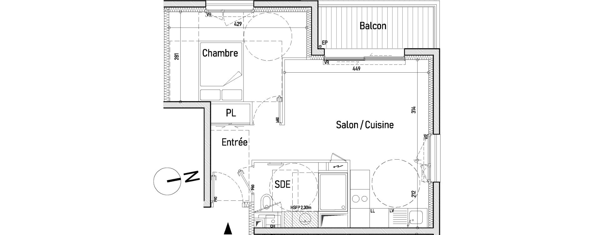 Appartement T2 de 40,70 m2 &agrave; Saint-Nazaire Le clos d ust