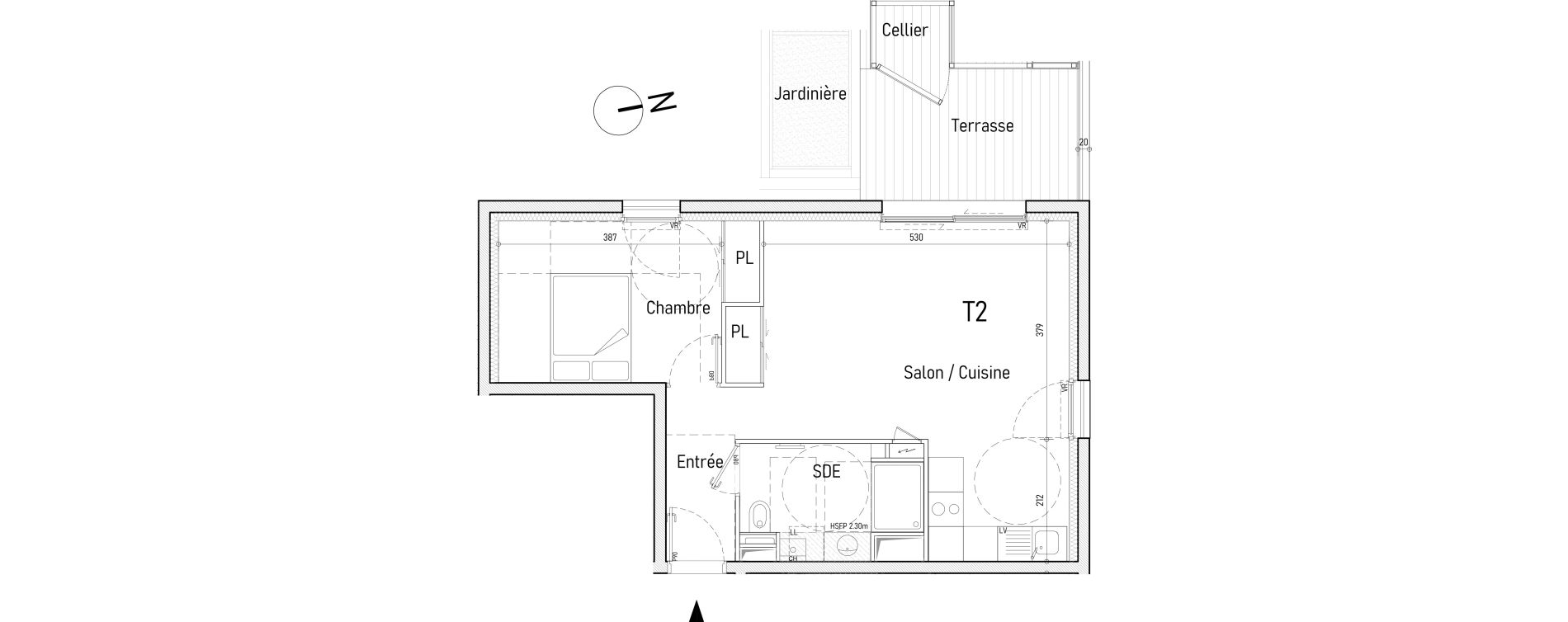 Appartement T2 de 47,55 m2 &agrave; Saint-Nazaire Le clos d ust