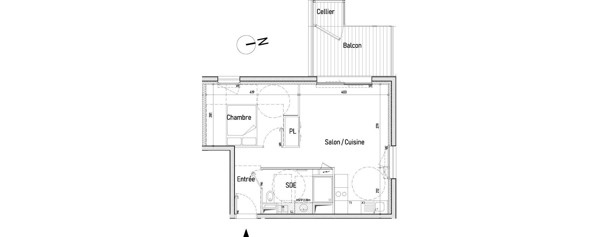 Appartement T2 de 42,95 m2 &agrave; Saint-Nazaire Le clos d ust