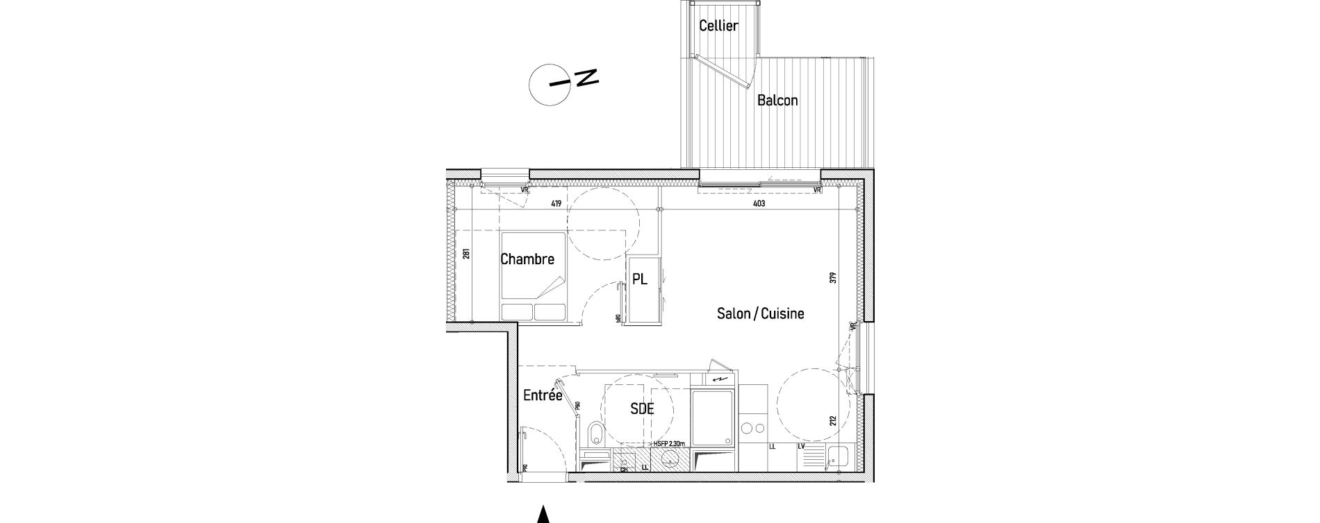 Appartement T2 de 42,95 m2 &agrave; Saint-Nazaire Le clos d ust