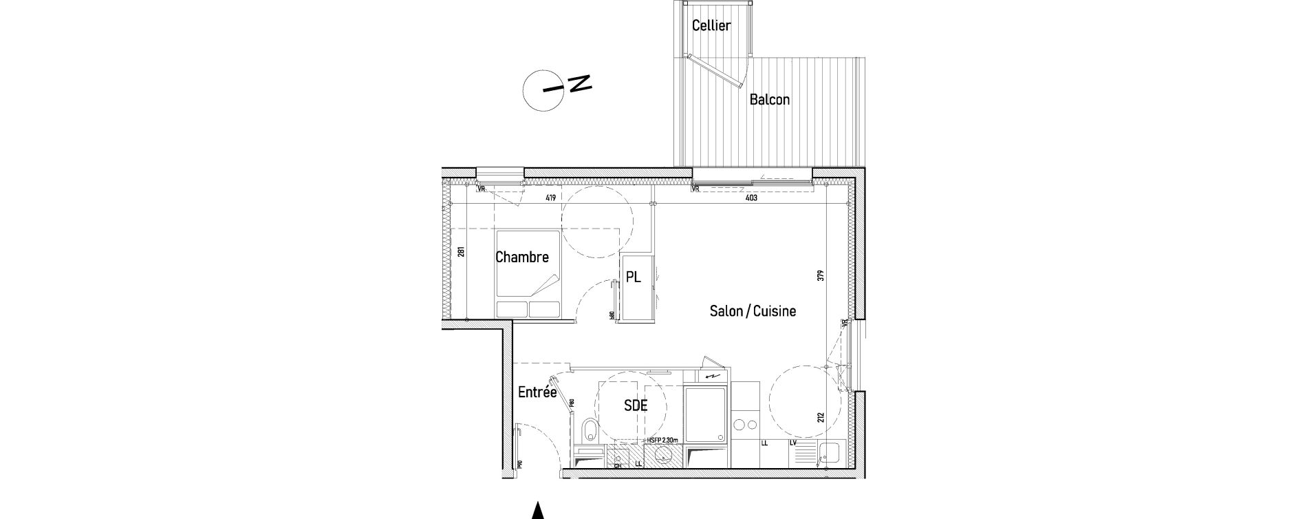 Appartement T2 de 42,95 m2 &agrave; Saint-Nazaire Le clos d ust