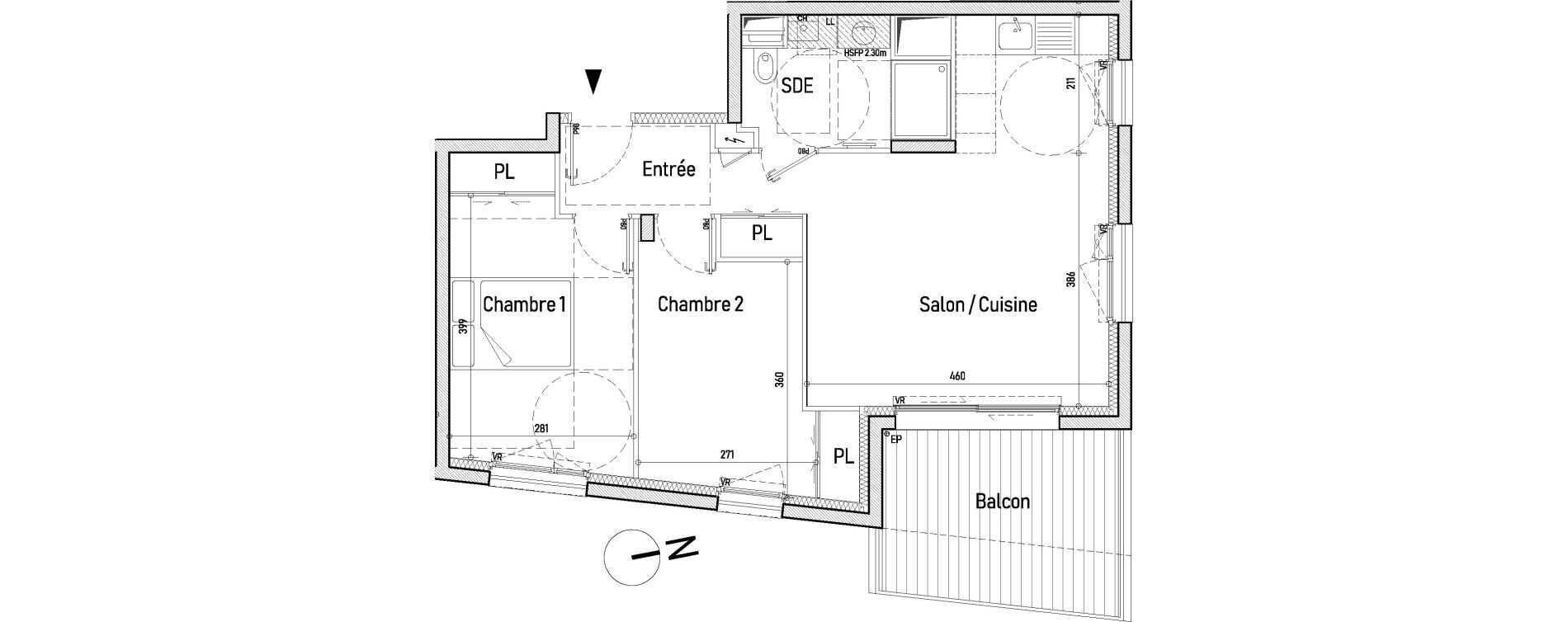 Appartement T3 de 56,10 m2 &agrave; Saint-Nazaire Le clos d ust