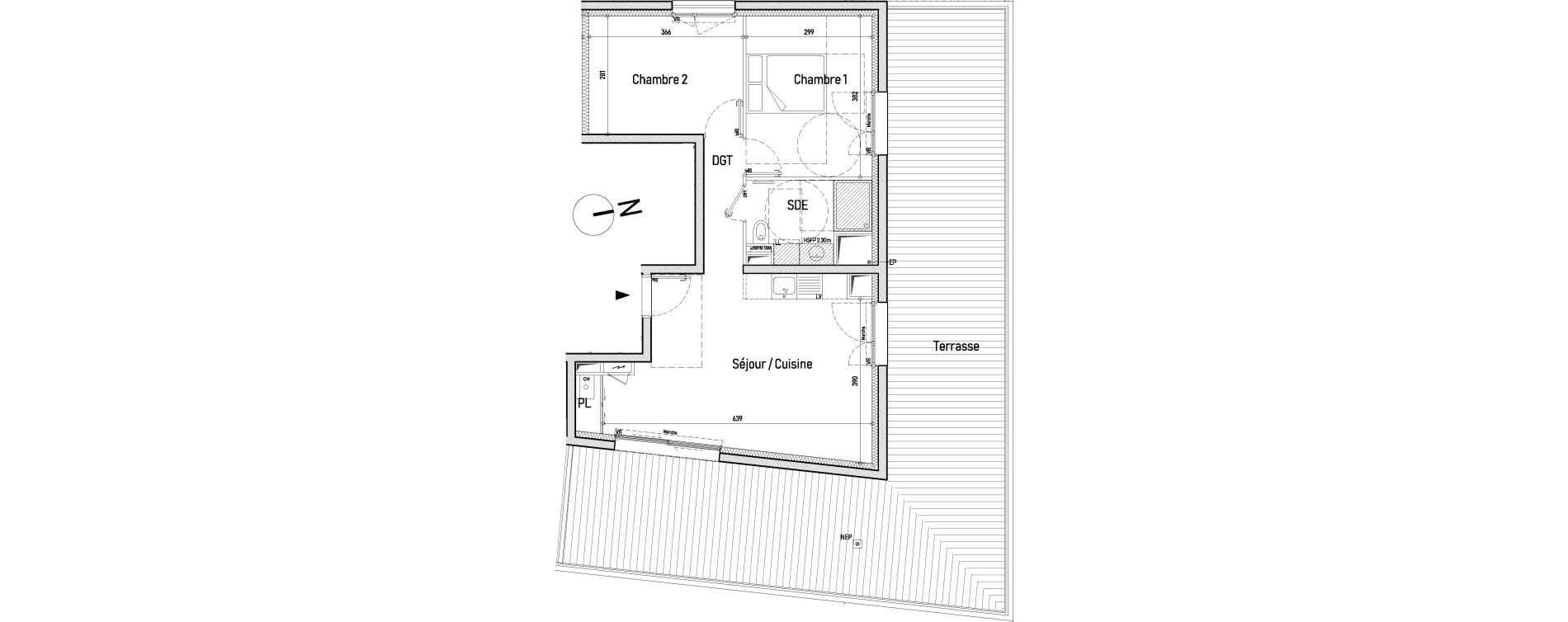 Appartement T3 de 54,20 m2 &agrave; Saint-Nazaire Le clos d ust