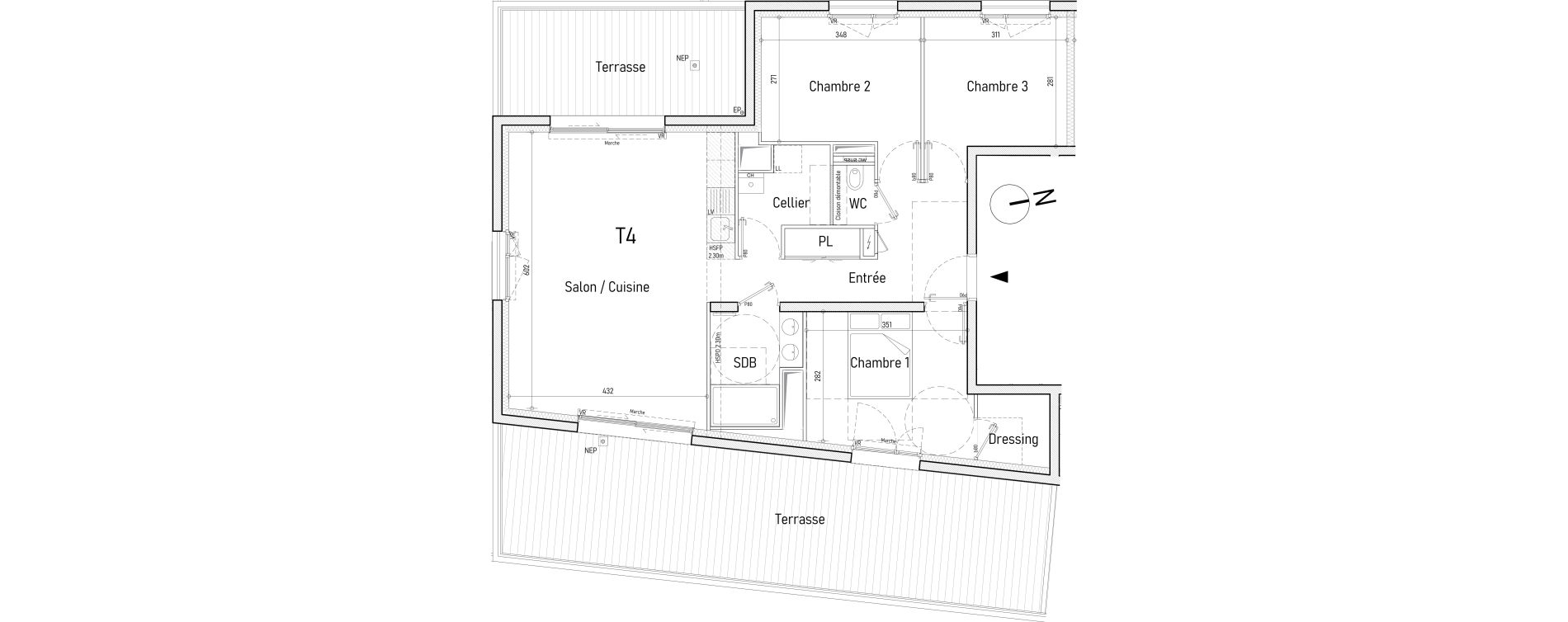 Appartement T4 de 80,45 m2 &agrave; Saint-Nazaire Le clos d ust
