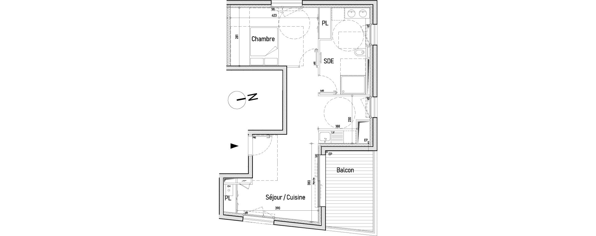 Appartement T2 de 46,35 m2 &agrave; Saint-Nazaire Le clos d ust