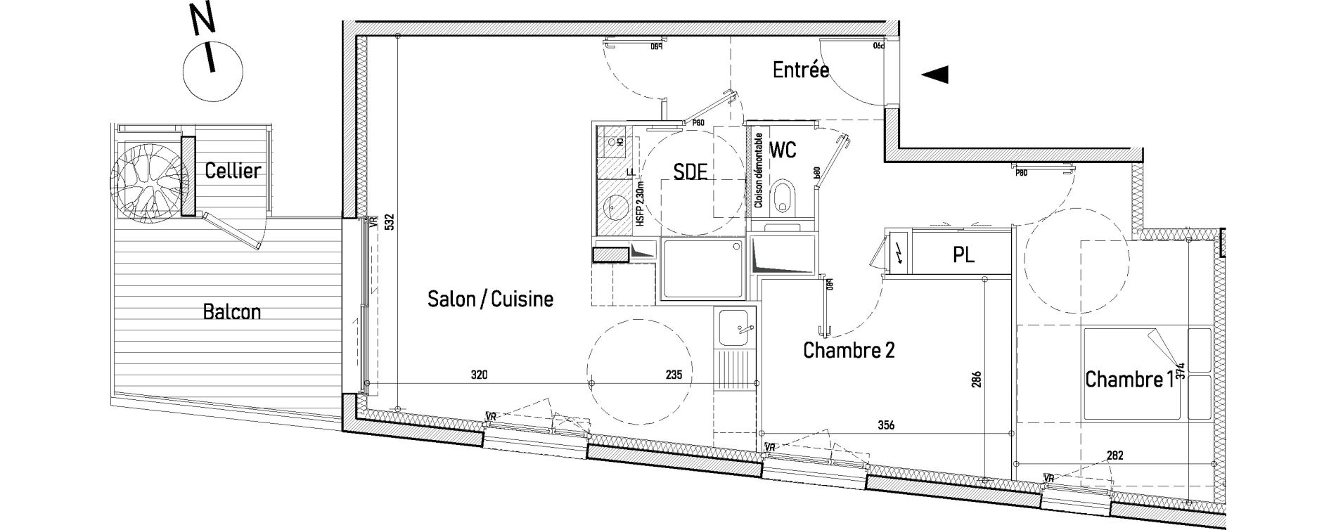 Appartement T3 de 59,40 m2 &agrave; Saint-Nazaire Le clos d ust