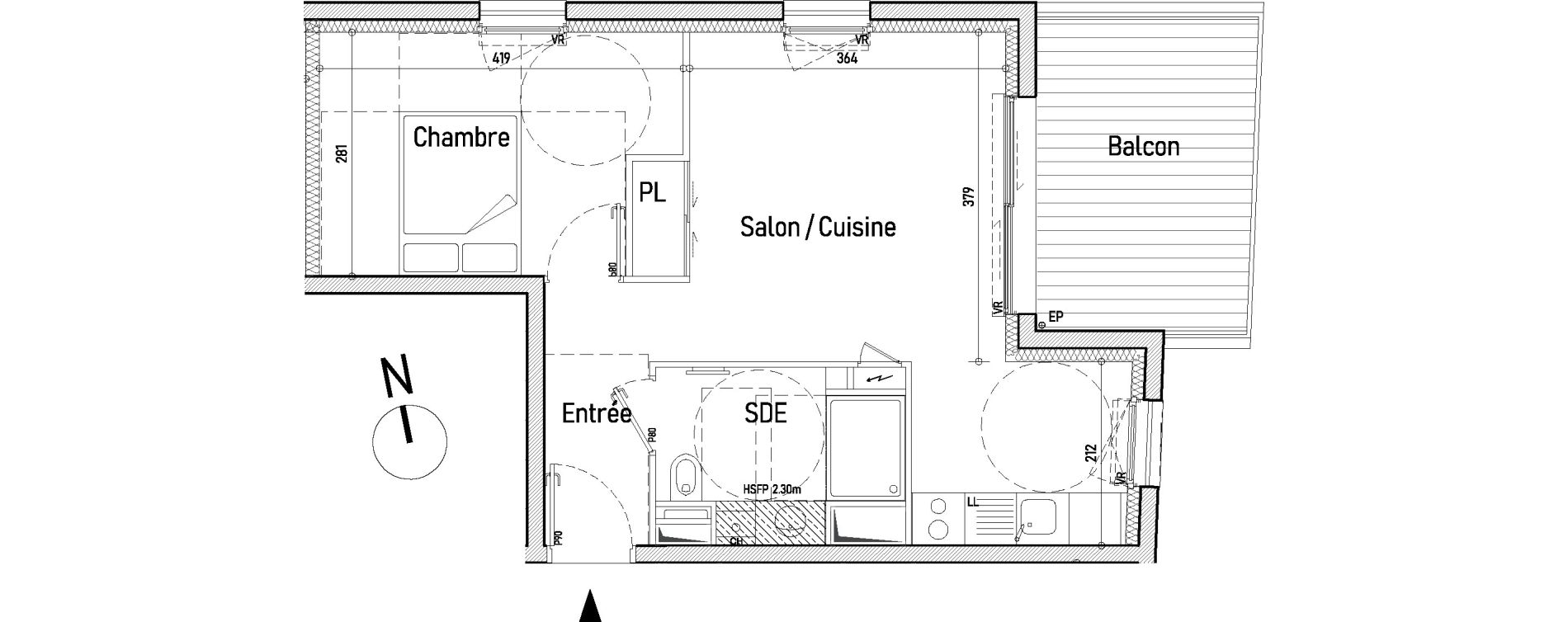 Appartement T2 de 39,75 m2 &agrave; Saint-Nazaire Le clos d ust