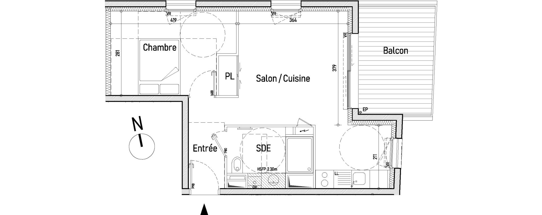 Appartement T2 de 39,75 m2 &agrave; Saint-Nazaire Le clos d ust