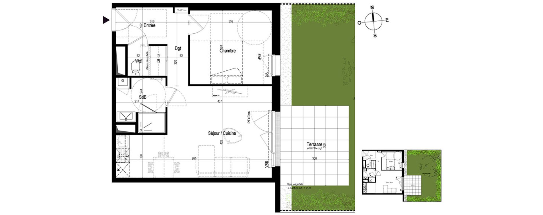 Appartement T2 de 47,78 m2 &agrave; Saint-Nazaire Le petit caporal