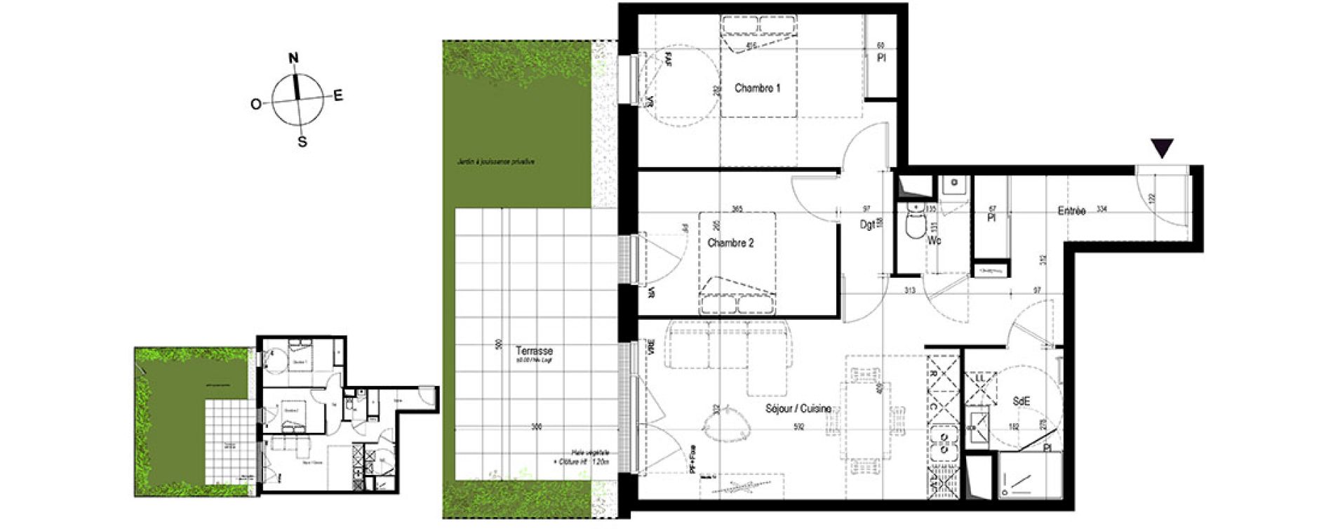 Appartement T3 de 60,87 m2 &agrave; Saint-Nazaire Le petit caporal