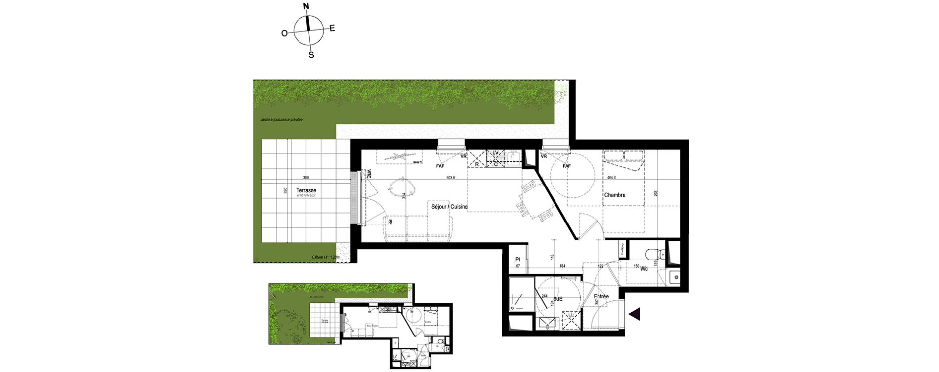 Appartement T2 de 45,53 m2 &agrave; Saint-Nazaire Le petit caporal