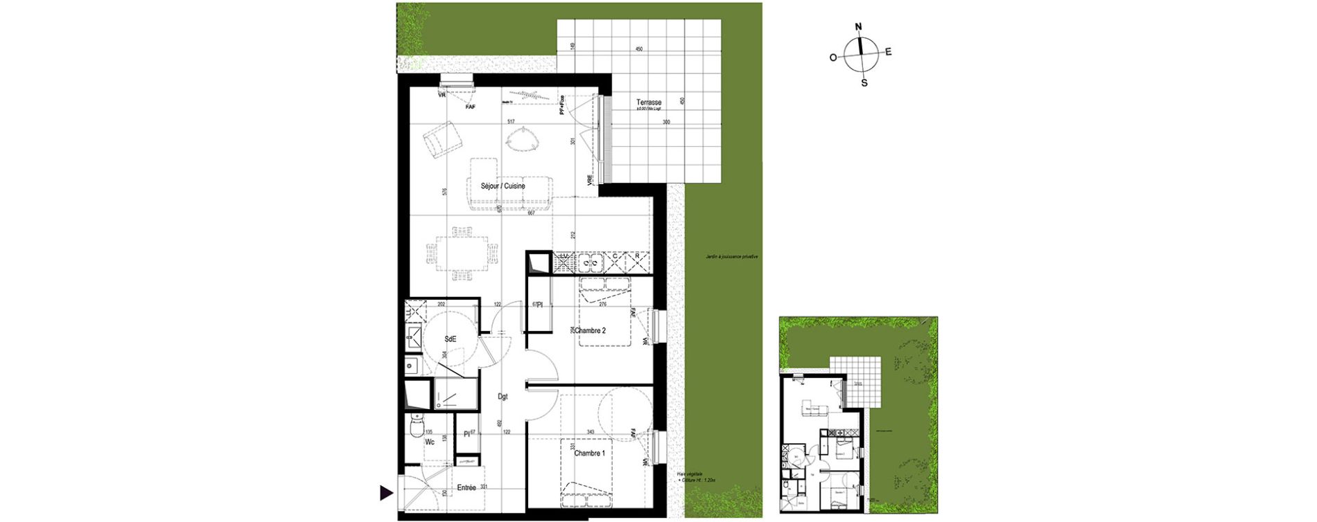 Appartement T3 de 70,54 m2 &agrave; Saint-Nazaire Le petit caporal