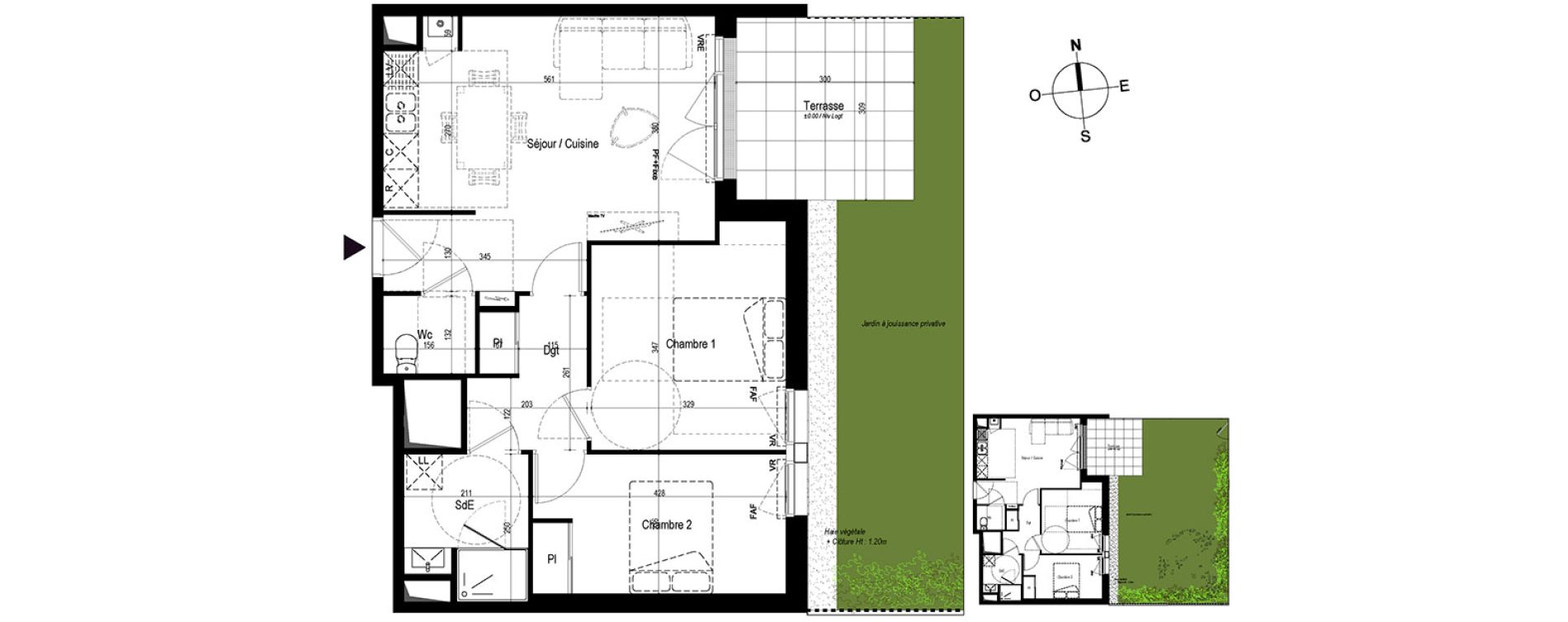 Appartement T3 de 57,40 m2 &agrave; Saint-Nazaire Le petit caporal