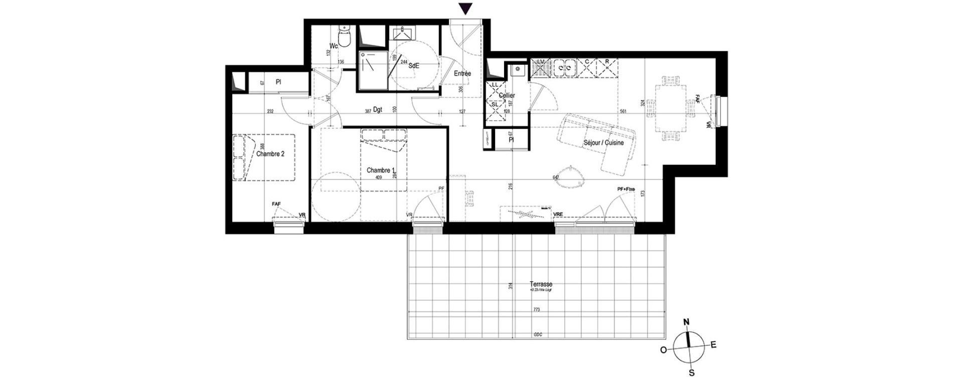 Appartement T3 de 70,43 m2 &agrave; Saint-Nazaire Le petit caporal