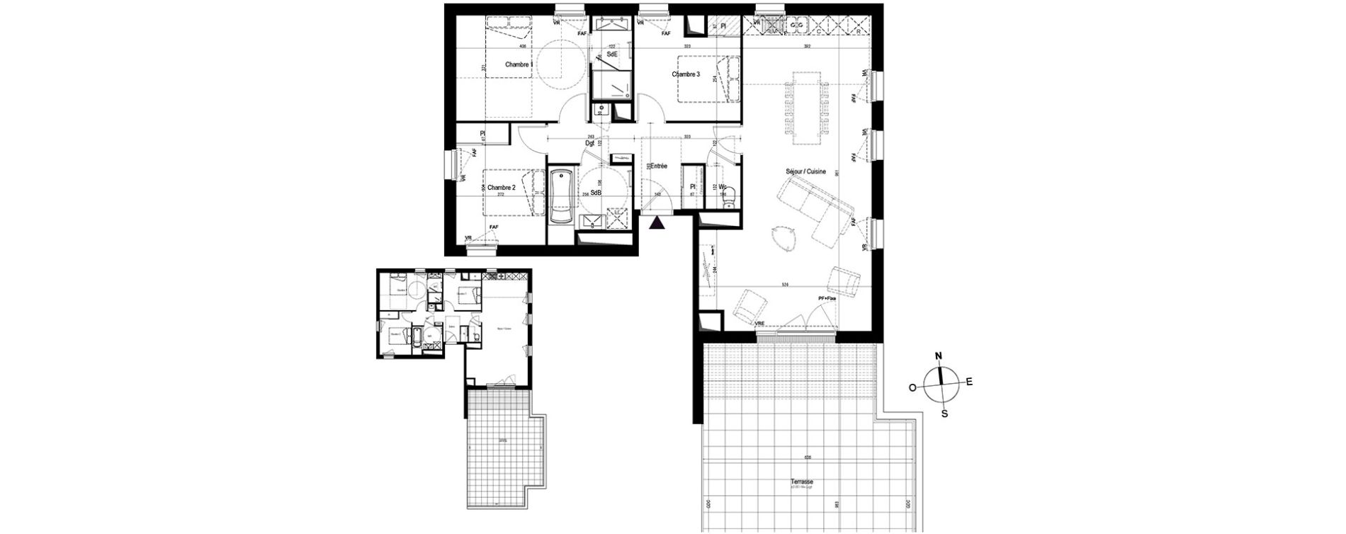 Appartement T4 de 94,41 m2 &agrave; Saint-Nazaire Le petit caporal