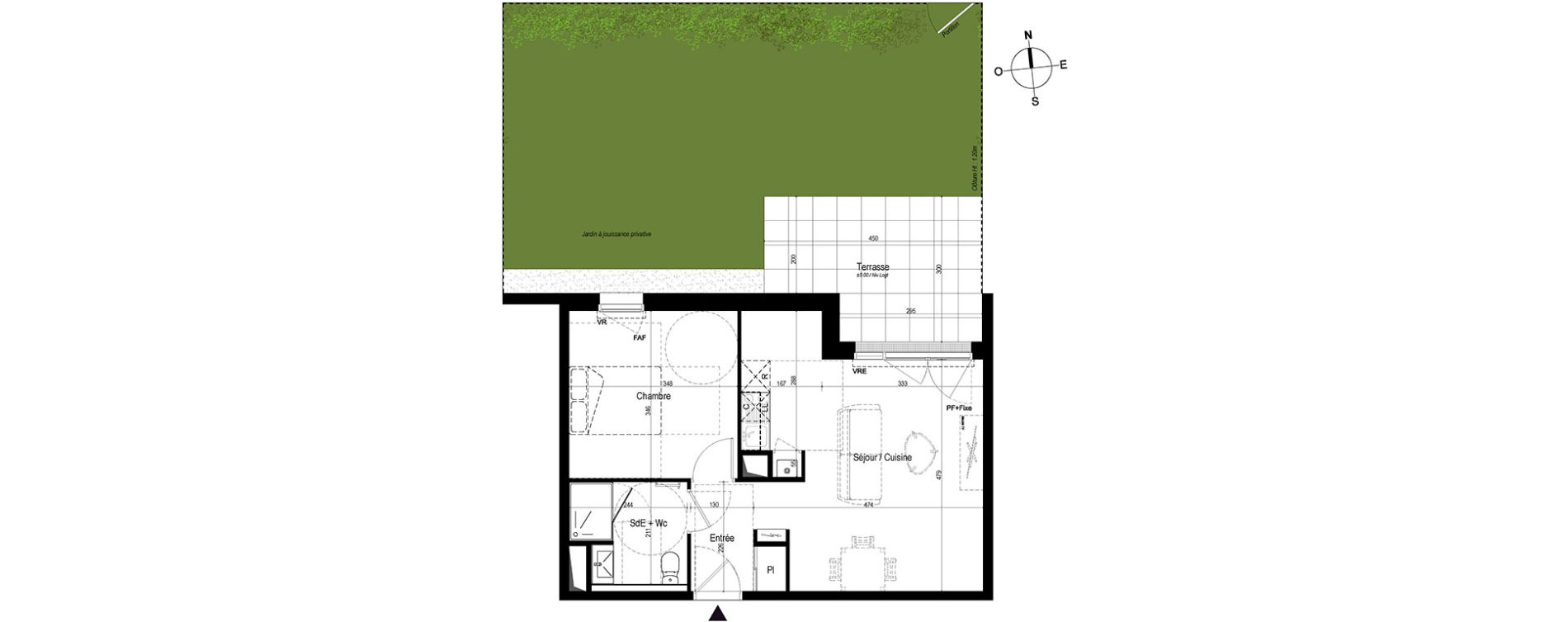 Appartement T2 de 43,87 m2 &agrave; Saint-Nazaire Le petit caporal