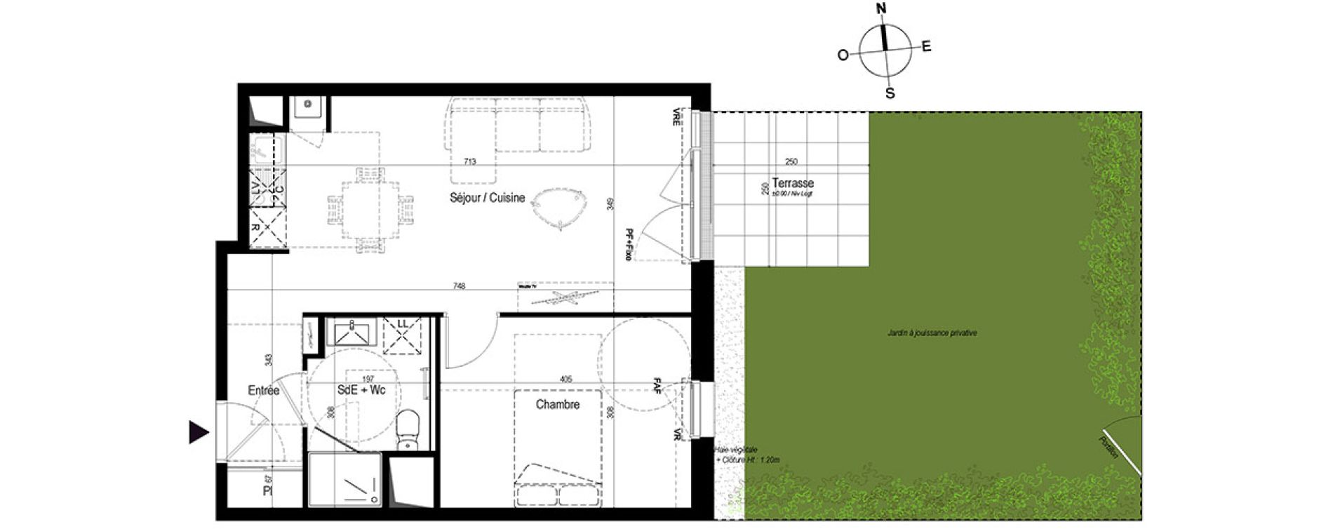 Appartement T2 de 46,25 m2 &agrave; Saint-Nazaire Le petit caporal