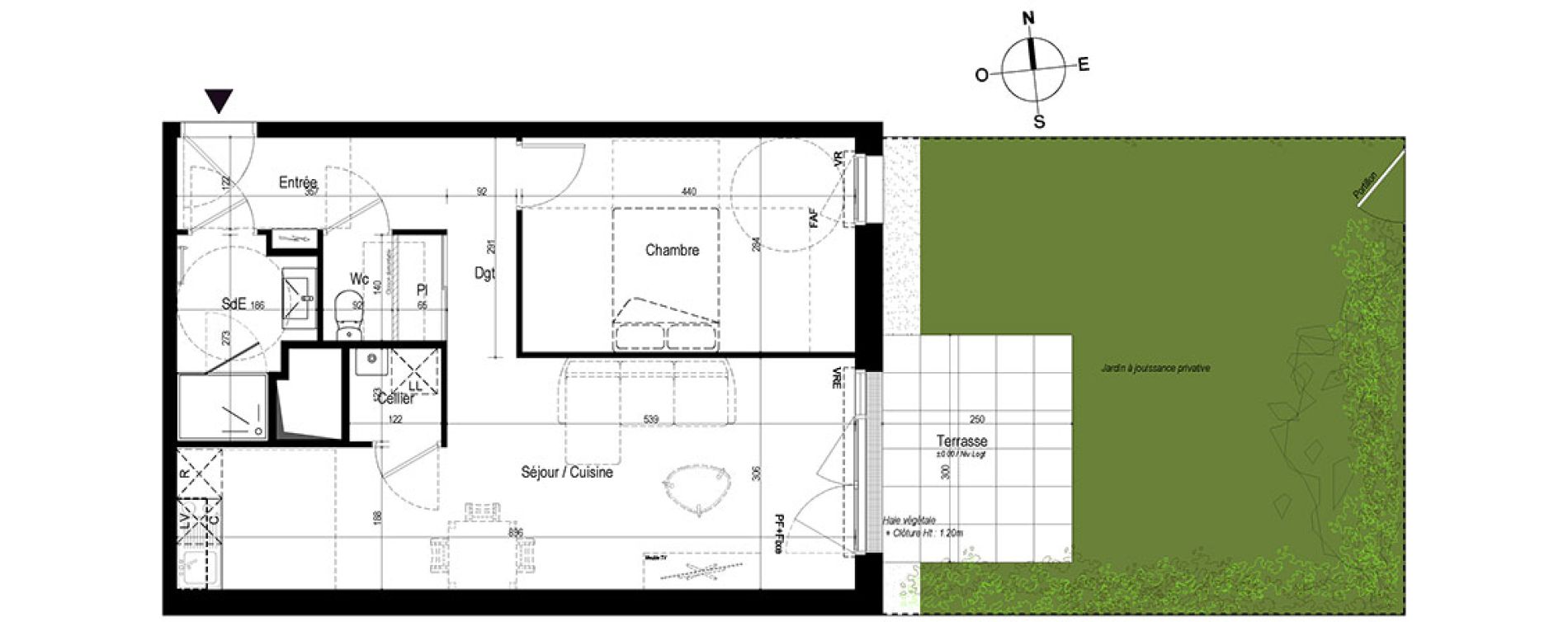 Appartement T2 de 49,43 m2 &agrave; Saint-Nazaire Le petit caporal