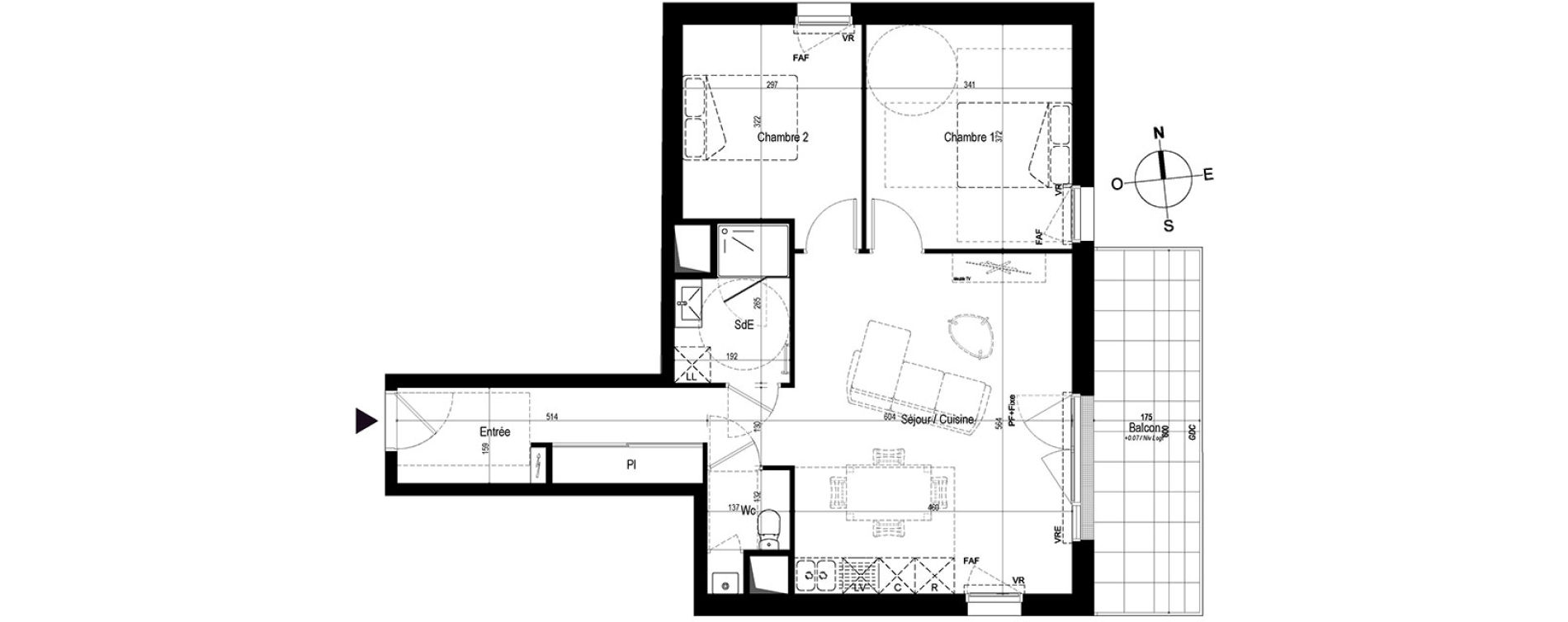 Appartement T3 de 65,21 m2 &agrave; Saint-Nazaire Le petit caporal