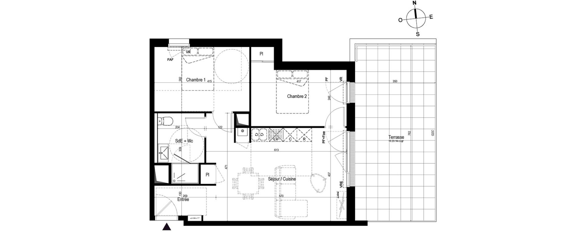 Appartement T3 de 57,26 m2 &agrave; Saint-Nazaire Le petit caporal