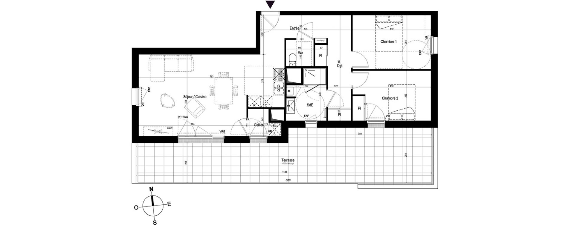 Appartement T3 de 73,95 m2 &agrave; Saint-Nazaire Le petit caporal