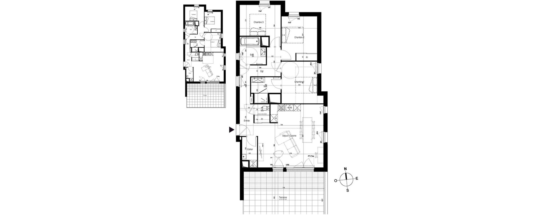 Appartement T4 de 91,15 m2 &agrave; Saint-Nazaire Le petit caporal