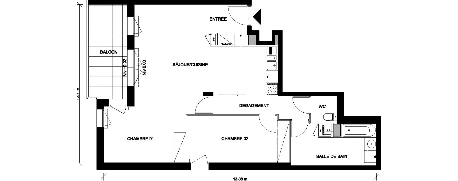 Appartement T3 de 68,11 m2 &agrave; Saint-Nazaire Plessis