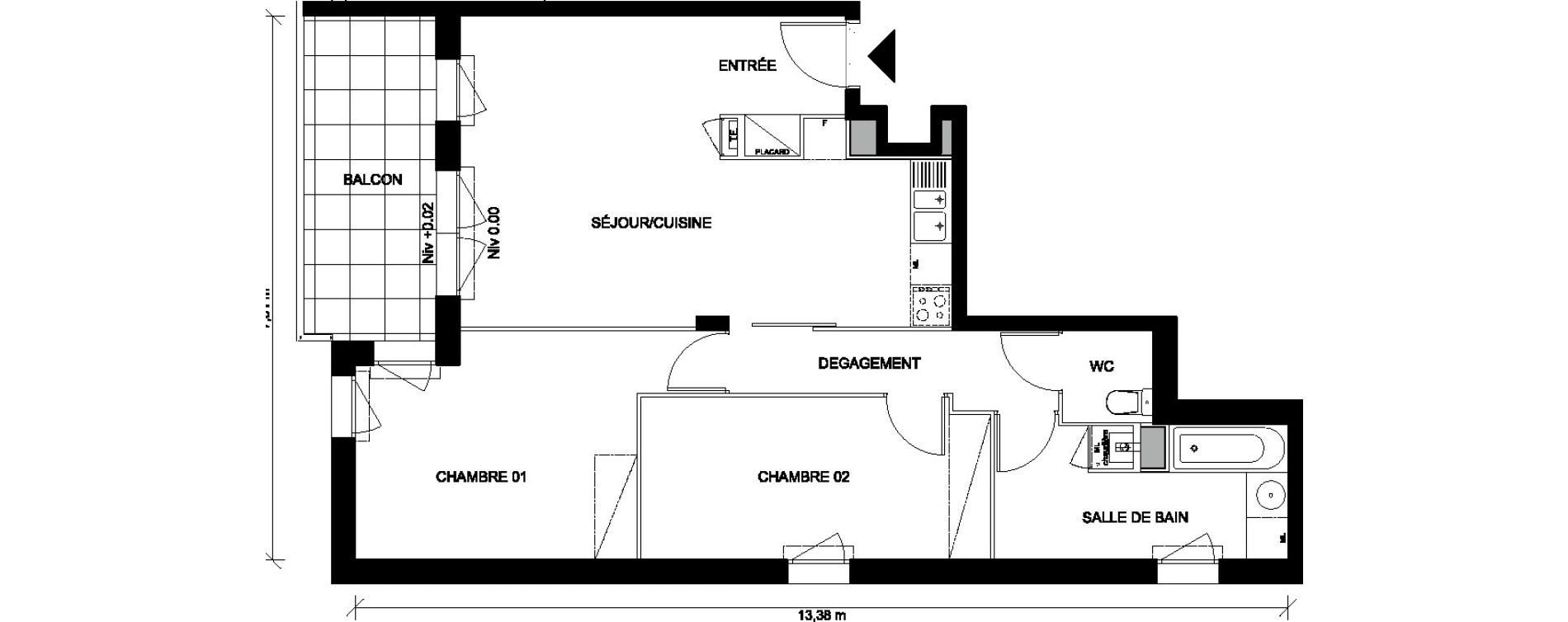 Appartement T3 de 67,52 m2 &agrave; Saint-Nazaire Plessis