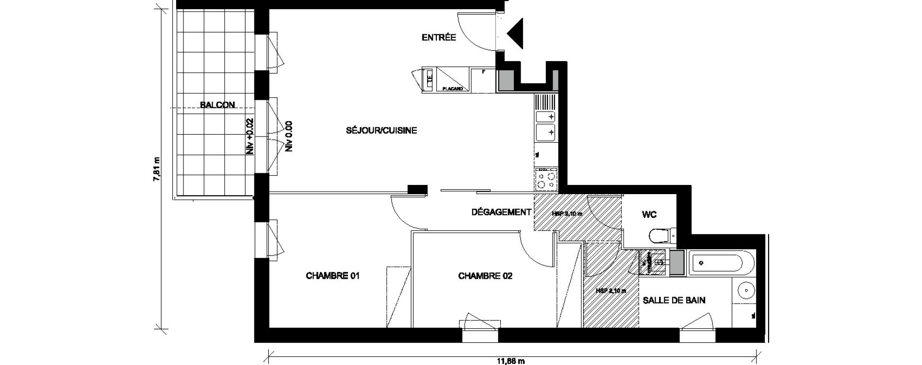 Appartement T3 de 63,50 m2 &agrave; Saint-Nazaire Plessis