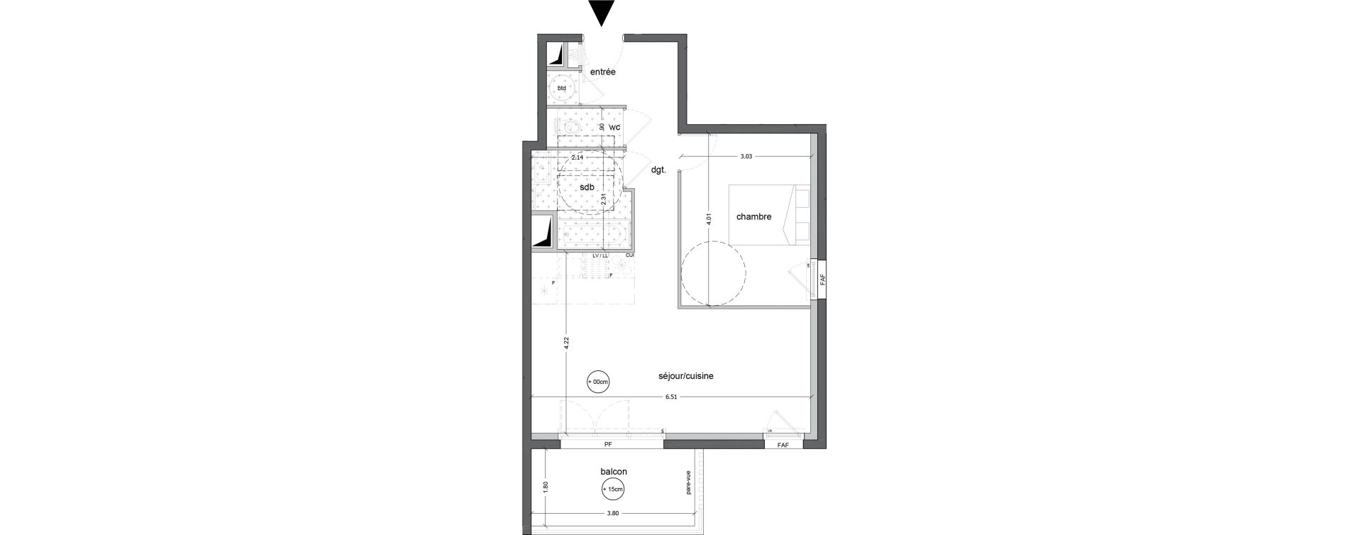 Appartement T2 de 49,09 m2 &agrave; Saint-Nazaire Ville &egrave;s martin