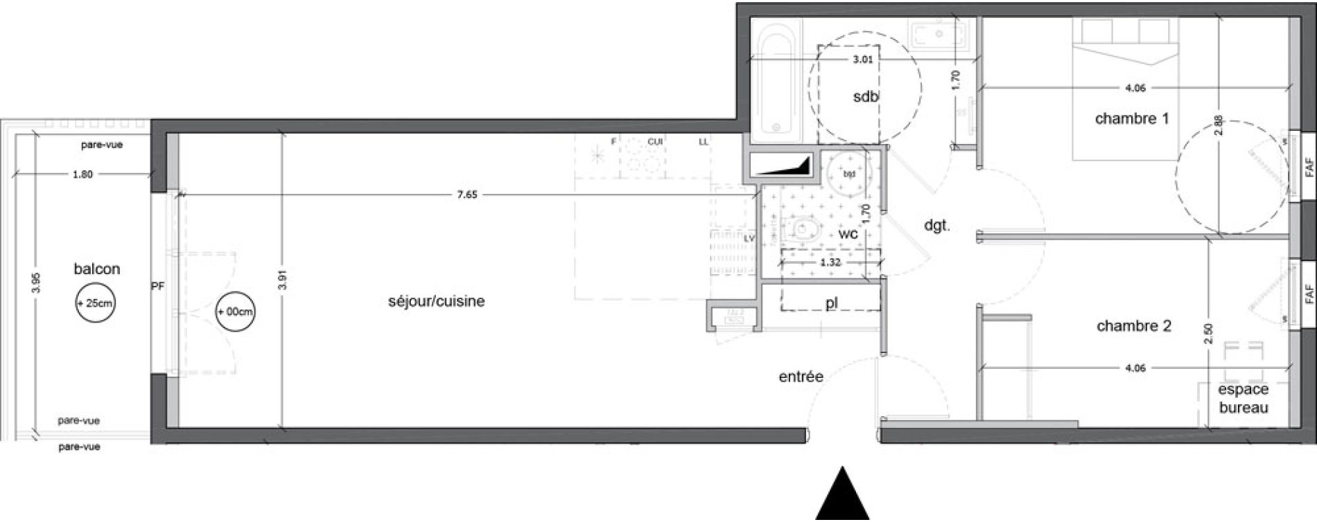 Appartement T3 de 65,73 m2 &agrave; Saint-Nazaire Ville &egrave;s martin