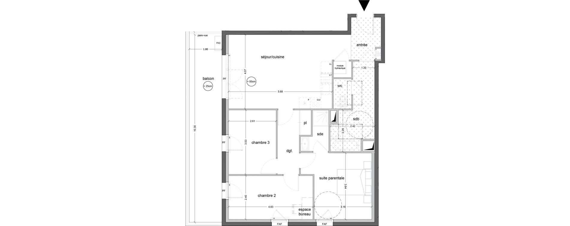 Appartement T4 de 79,19 m2 &agrave; Saint-Nazaire Ville &egrave;s martin