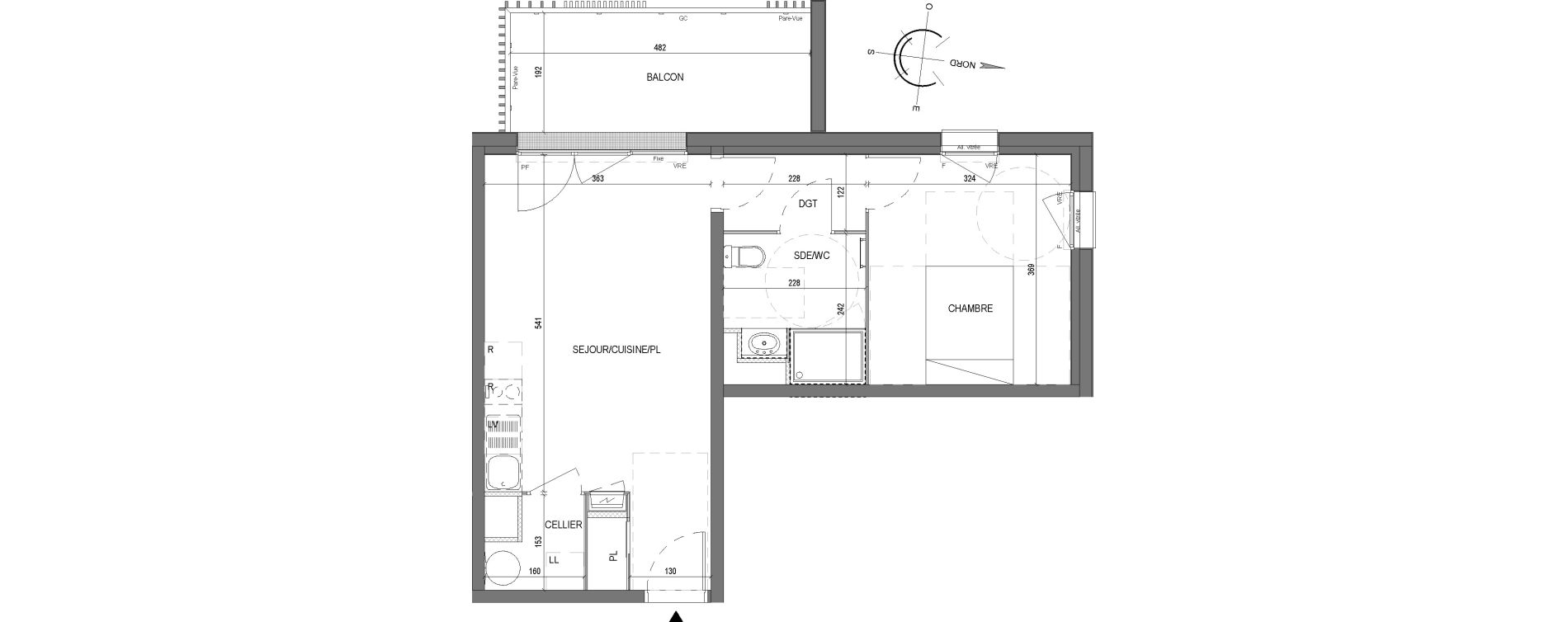 Appartement T2 de 44,15 m2 &agrave; Saint-Philbert-De-Grand-Lieu Centre