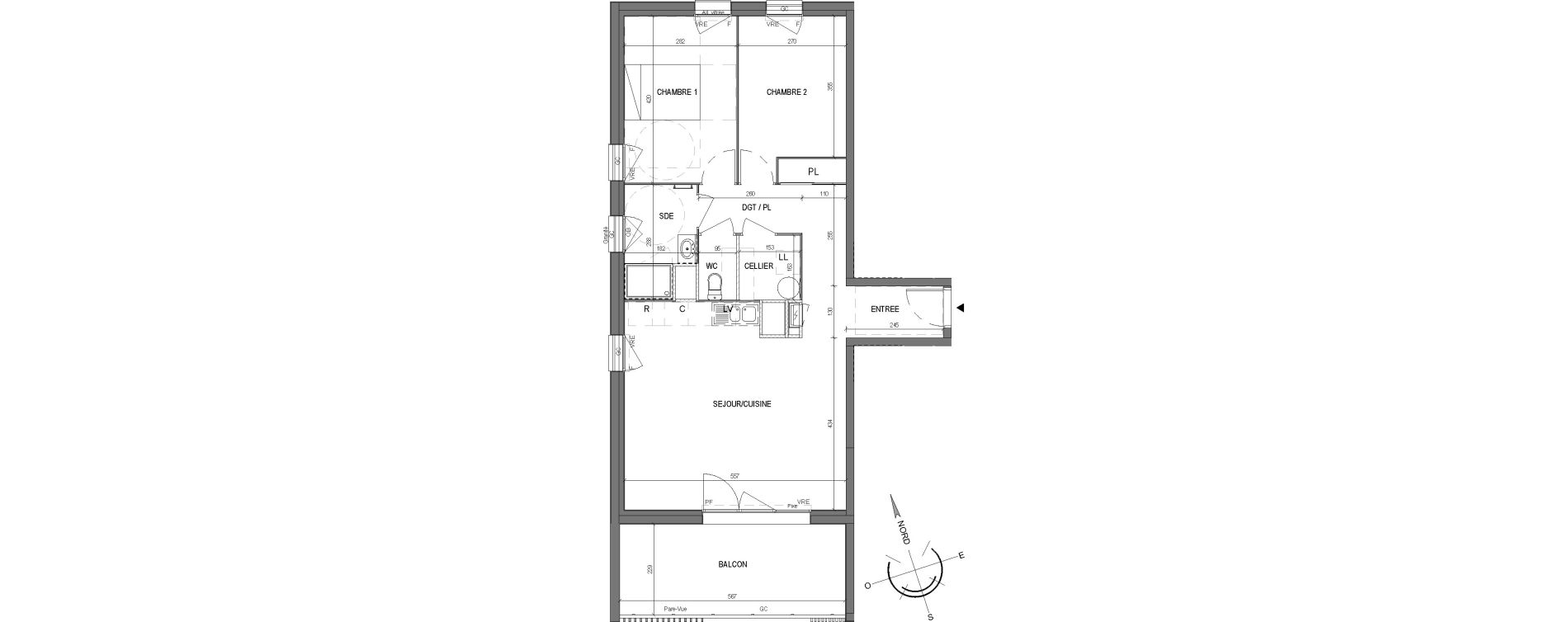Appartement T3 de 69,75 m2 &agrave; Saint-Philbert-De-Grand-Lieu Centre
