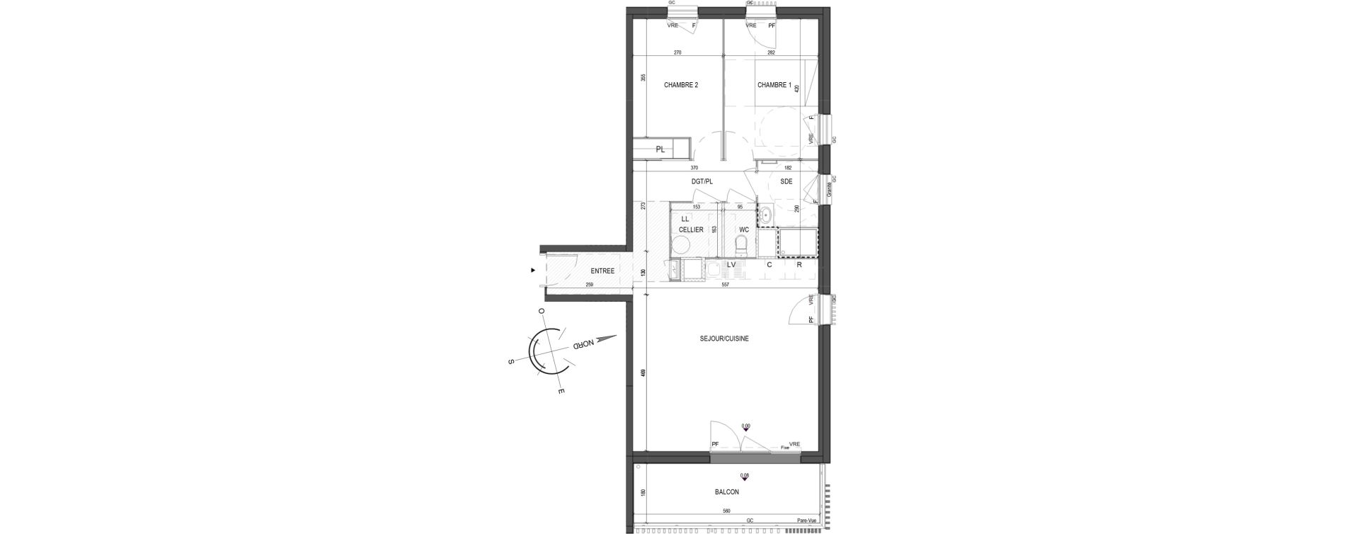 Appartement T3 de 73,15 m2 &agrave; Saint-Philbert-De-Grand-Lieu Centre