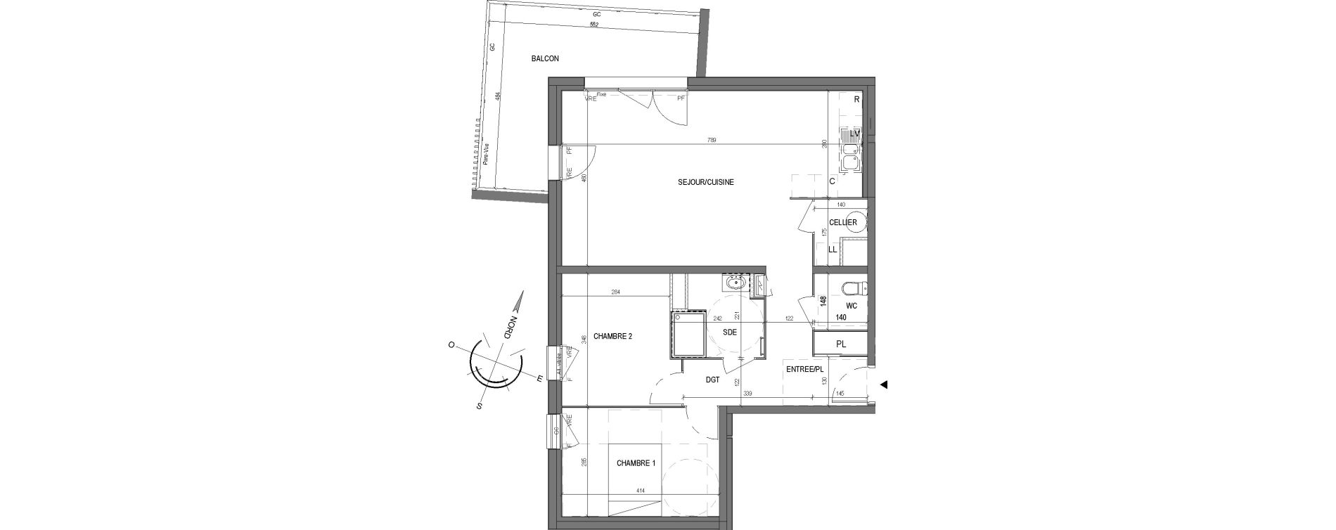 Appartement T3 de 74,50 m2 &agrave; Saint-Philbert-De-Grand-Lieu Centre