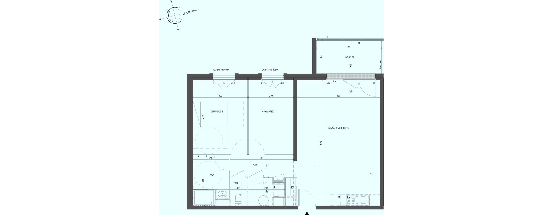Appartement T3 de 68,80 m2 à Saint-Philbert-De-Grand-Lieu Centre