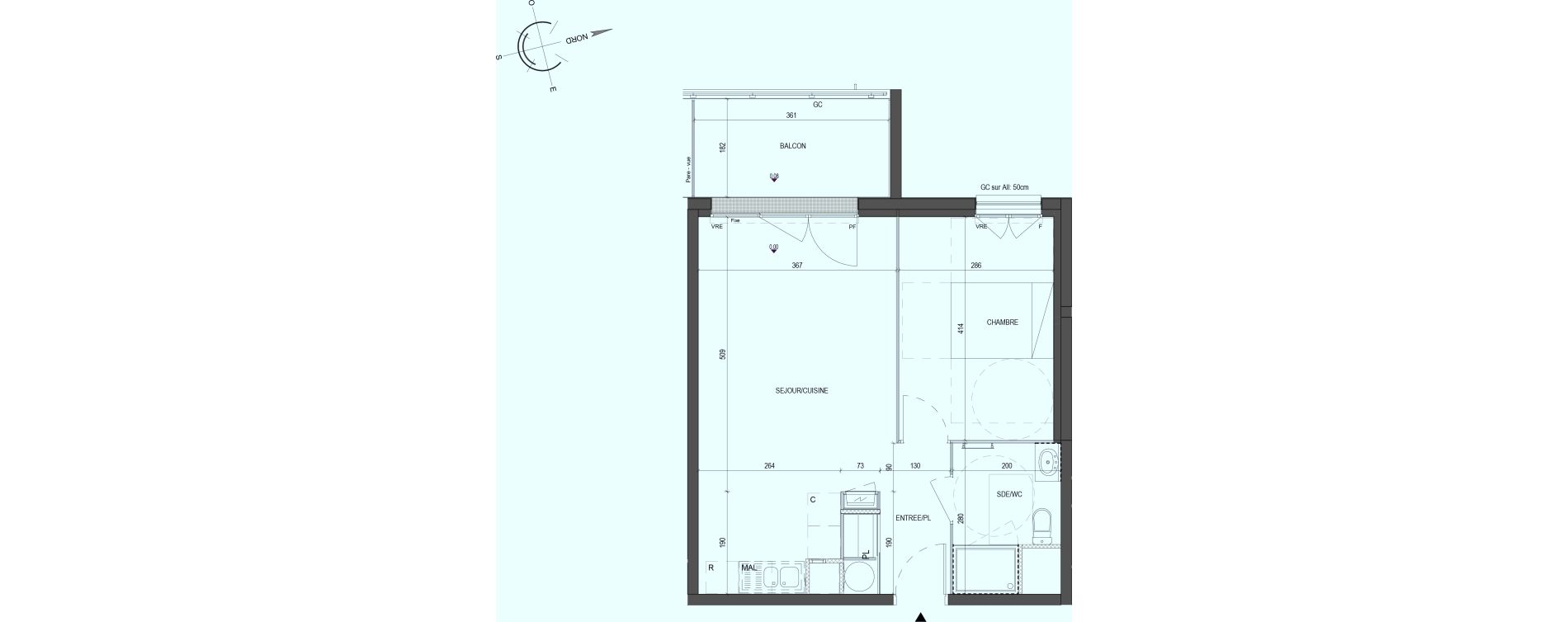 Appartement T2 de 44,35 m2 &agrave; Saint-Philbert-De-Grand-Lieu Centre