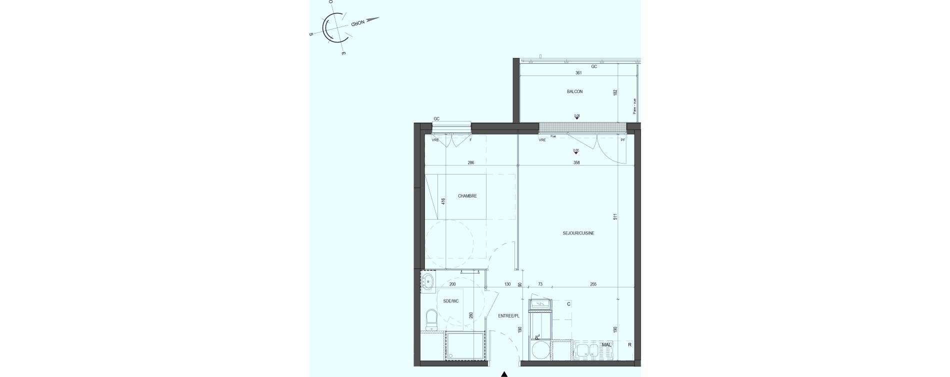 Appartement T2 de 43,80 m2 &agrave; Saint-Philbert-De-Grand-Lieu Centre