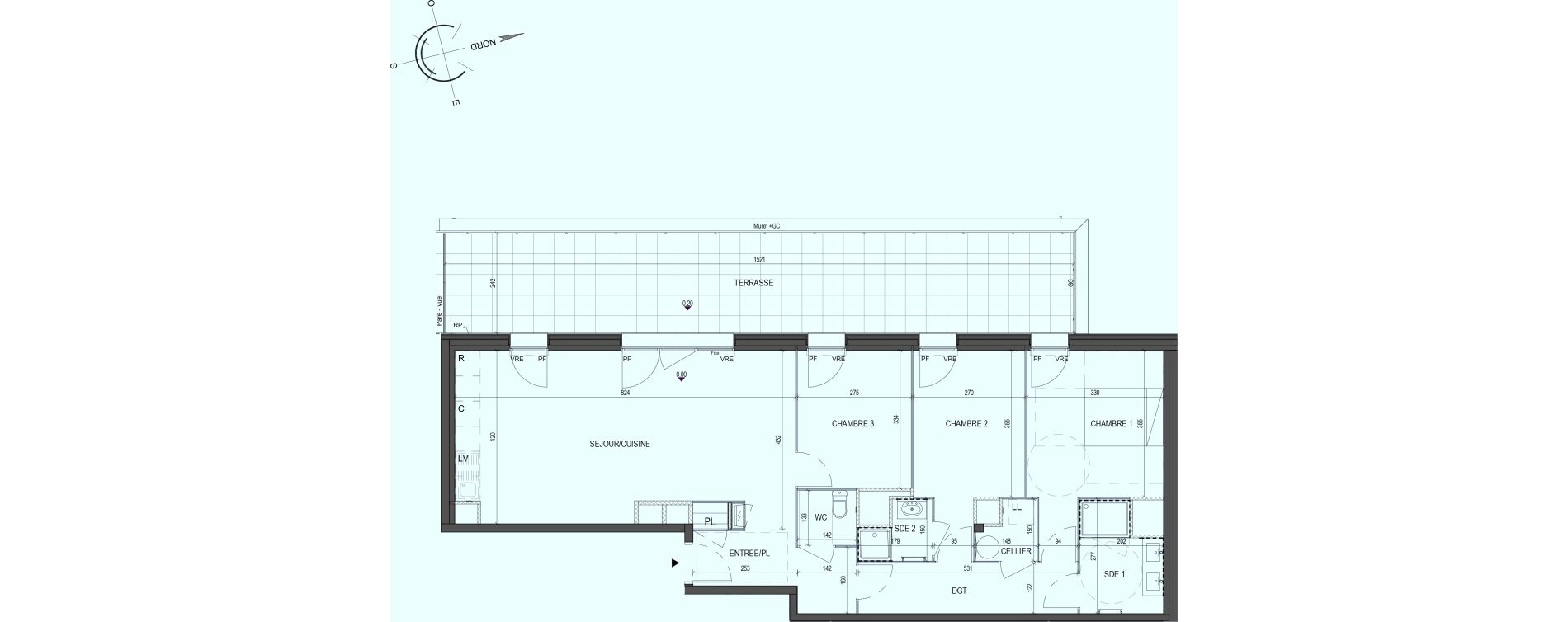 Appartement T4 de 89,65 m2 &agrave; Saint-Philbert-De-Grand-Lieu Centre