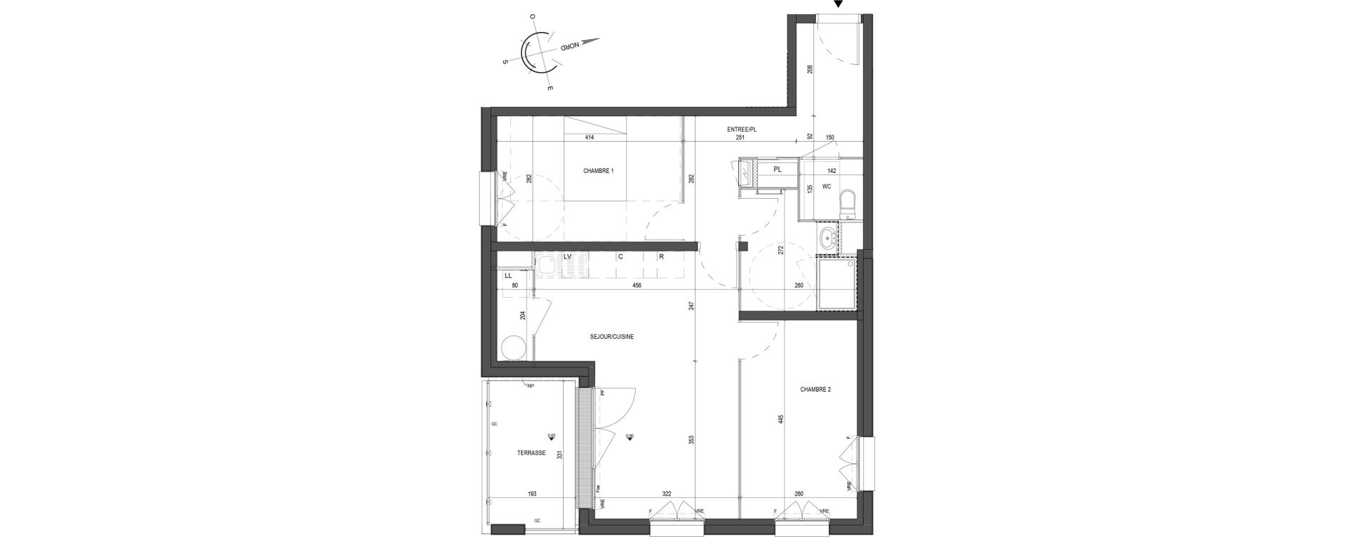 Appartement T3 de 64,90 m2 &agrave; Saint-Philbert-De-Grand-Lieu Centre