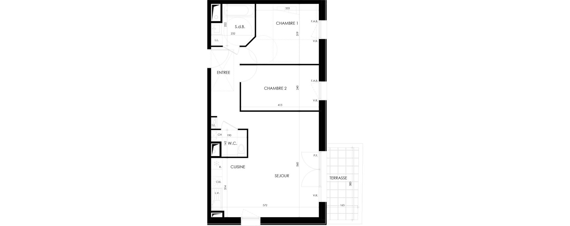 Appartement T3 de 61,80 m2 &agrave; Saint-S&eacute;bastien-Sur-Loire M&eacute;tairie