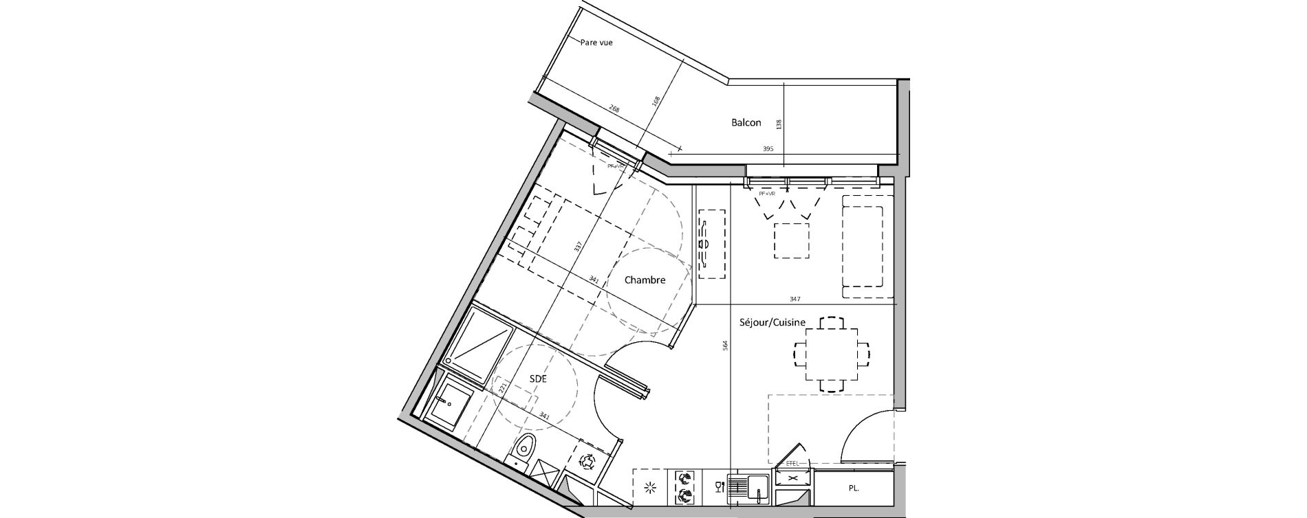Appartement T2 de 40,16 m2 &agrave; Saint-S&eacute;bastien-Sur-Loire Centre