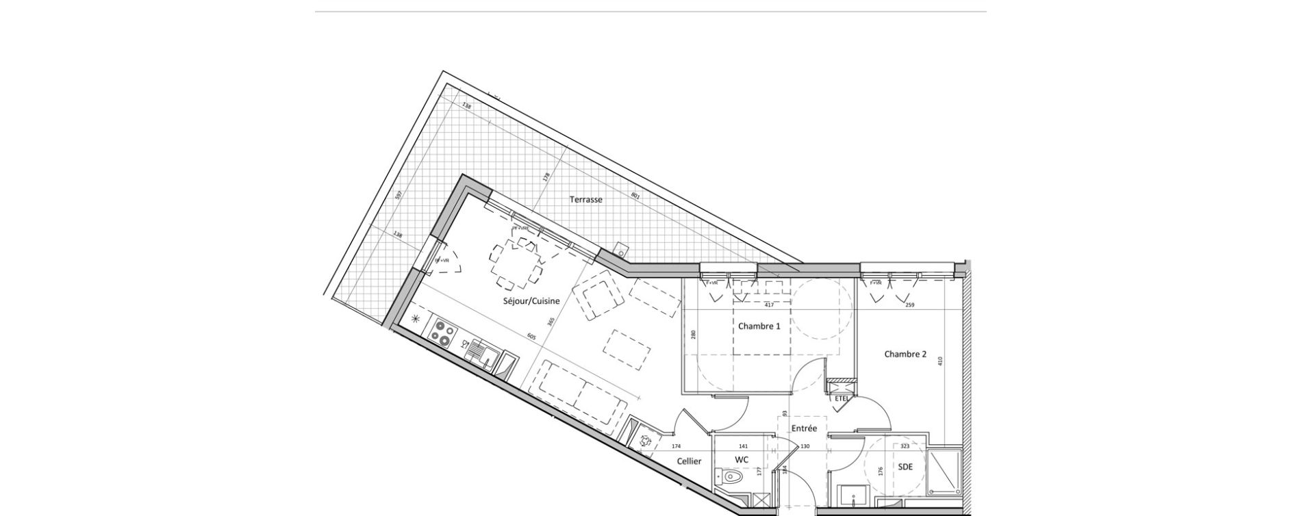 Appartement T3 de 60,72 m2 &agrave; Saint-S&eacute;bastien-Sur-Loire Centre