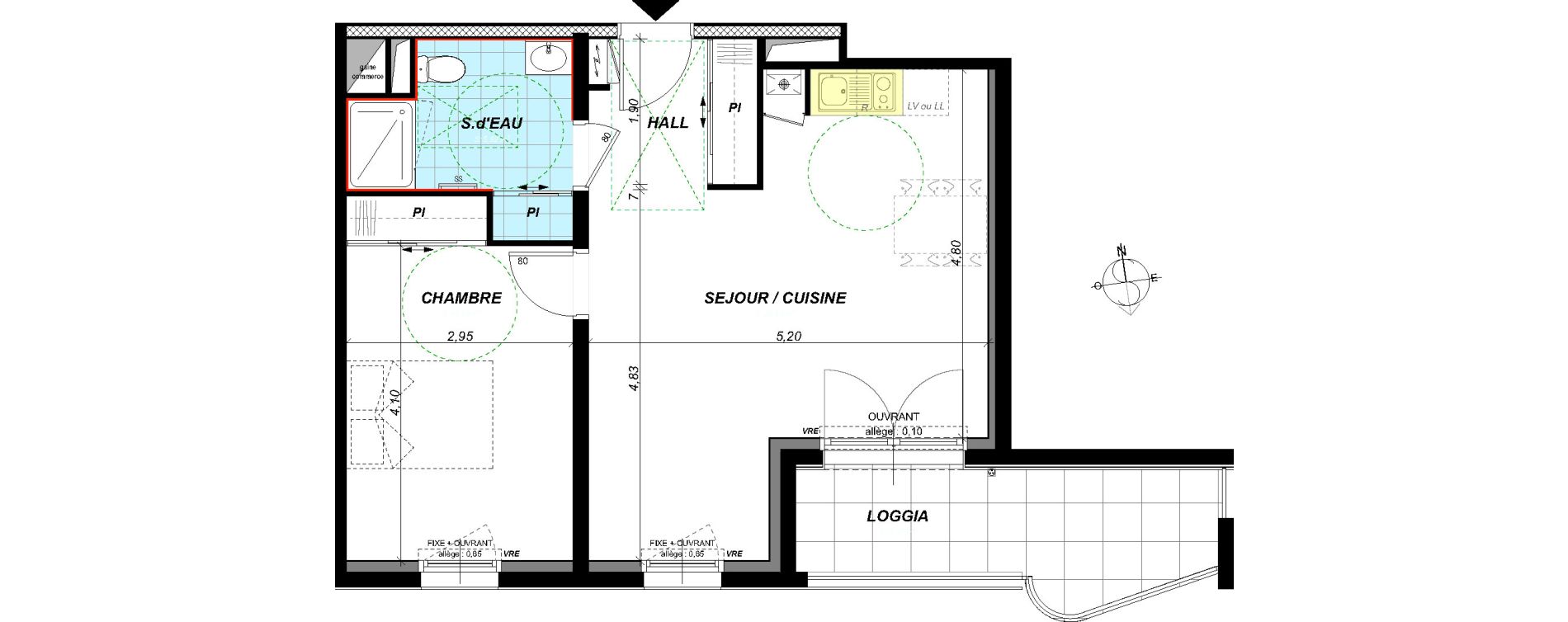 Appartement T2 de 48,32 m2 &agrave; Saint-S&eacute;bastien-Sur-Loire Centre