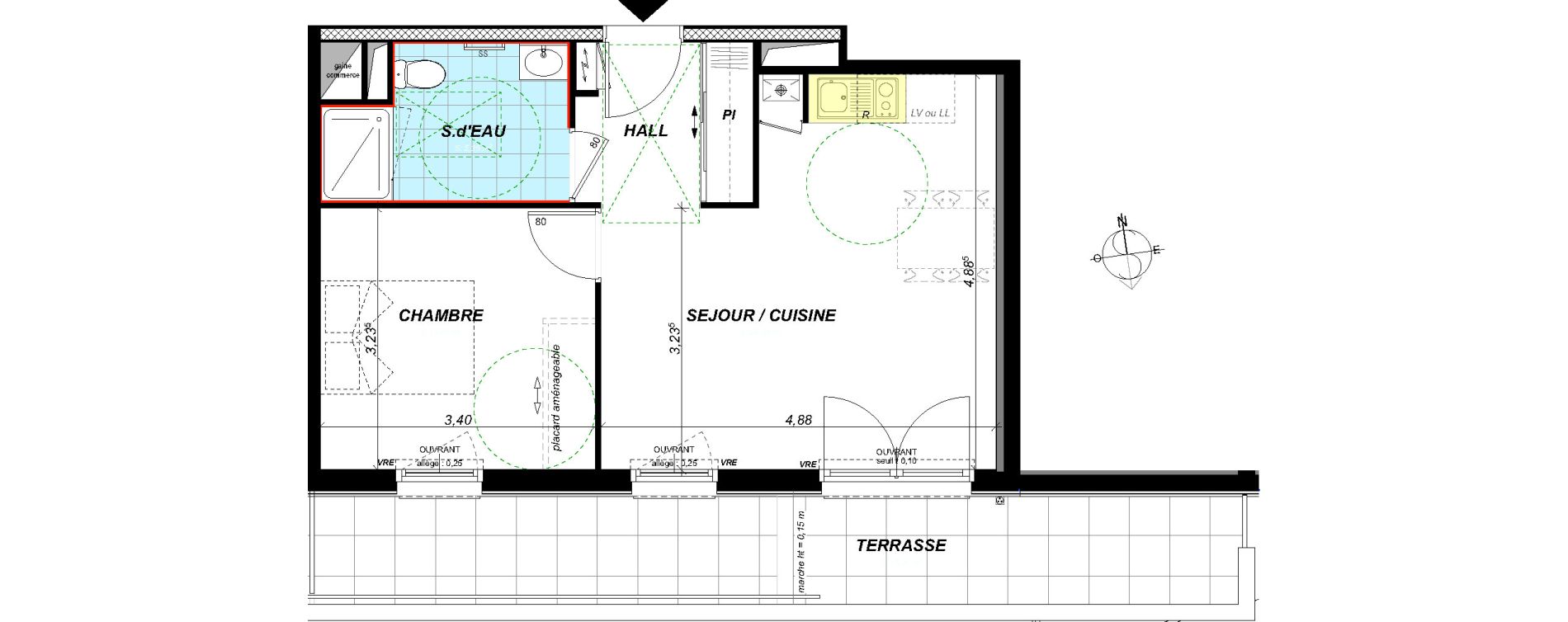 Appartement T2 de 41,22 m2 &agrave; Saint-S&eacute;bastien-Sur-Loire Centre