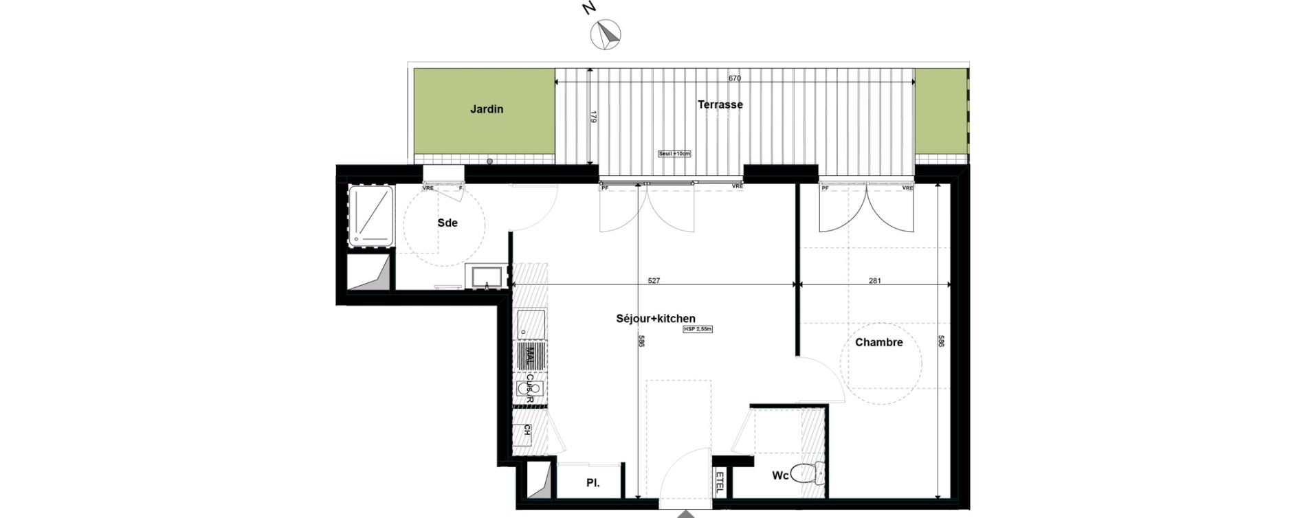 Appartement T2 de 51,60 m2 &agrave; Saint-S&eacute;bastien-Sur-Loire Fontaine - portereau