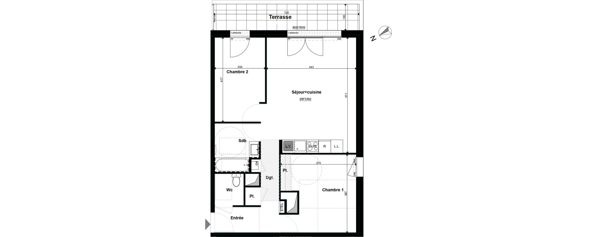 Appartement T3 de 64,66 m2 &agrave; Saint-S&eacute;bastien-Sur-Loire Fontaine - portereau