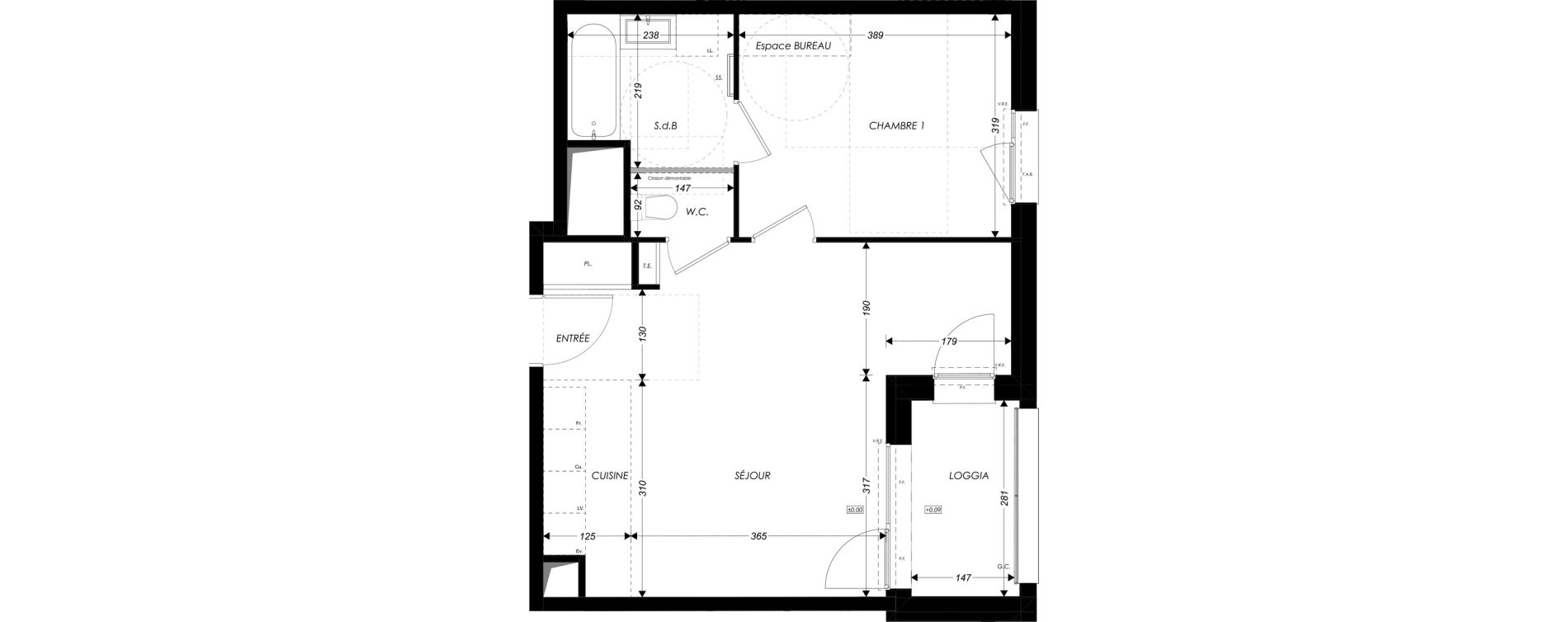 Appartement T2 de 46,30 m2 &agrave; Sainte-Luce-Sur-Loire Centre