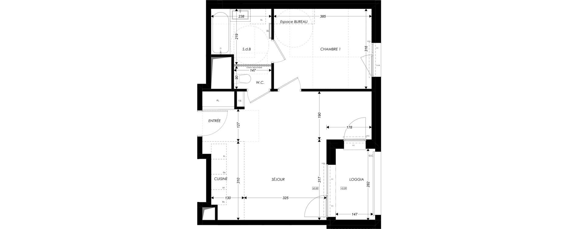 Appartement T2 de 45,20 m2 &agrave; Sainte-Luce-Sur-Loire Centre